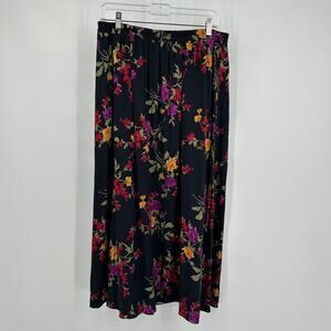 Womens Midi Skirt Size 16W Floral Boho Cottagecore Romantic Festival